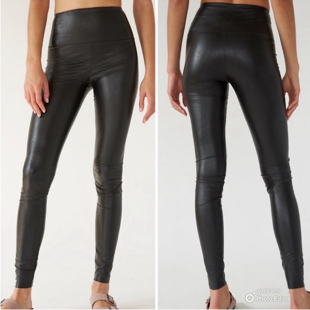 Aritzia Wilfred Free XXS Black Daria Vegan Faux Japanese Leather Leggings